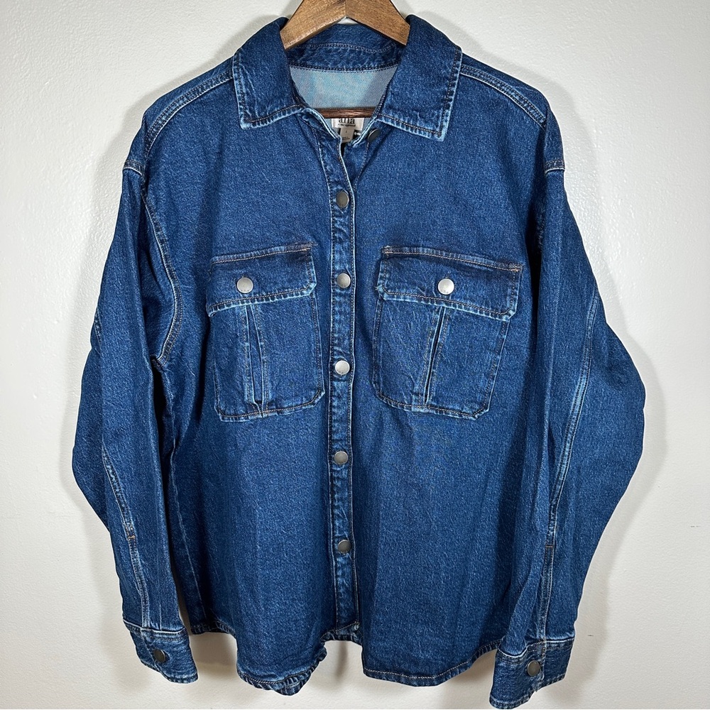 NWT a.n.a Denim Midweight Shirt Jacket